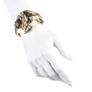 Encrusted Sculpted Lucite Bracelet